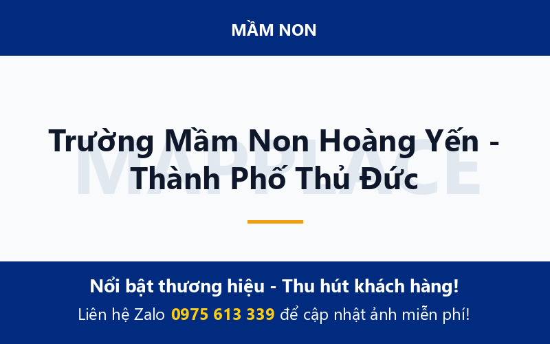 Trường Mầm Non Hoàng Yến - Thành Phố Thủ Đức