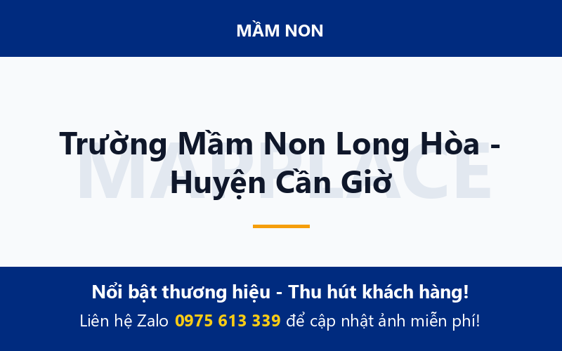 Trường Mầm Non Long Hòa - Huyện Cần Giờ