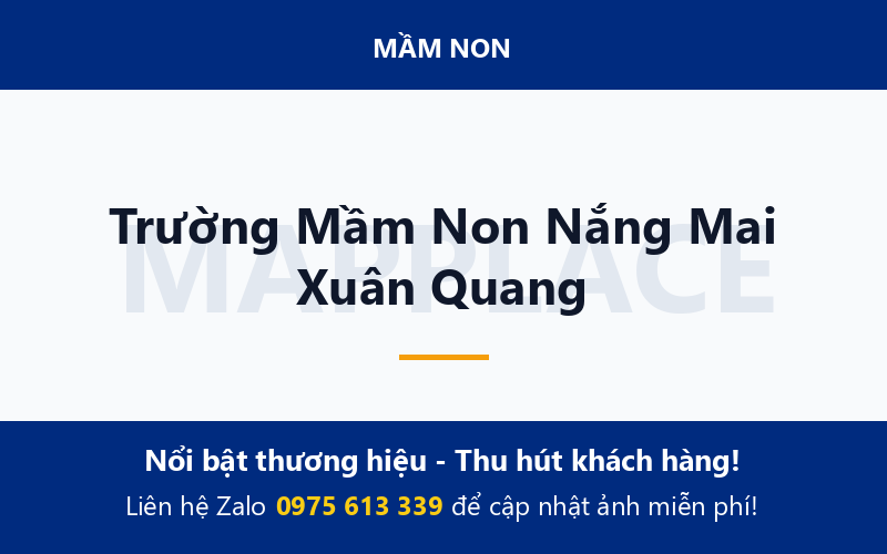 Trường Mầm Non Nắng Mai Xuân Quang