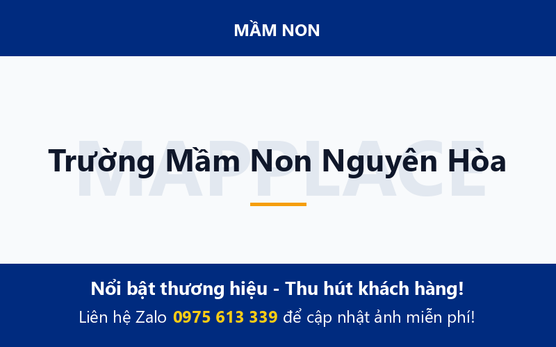 Trường Mầm Non Nguyên Hòa