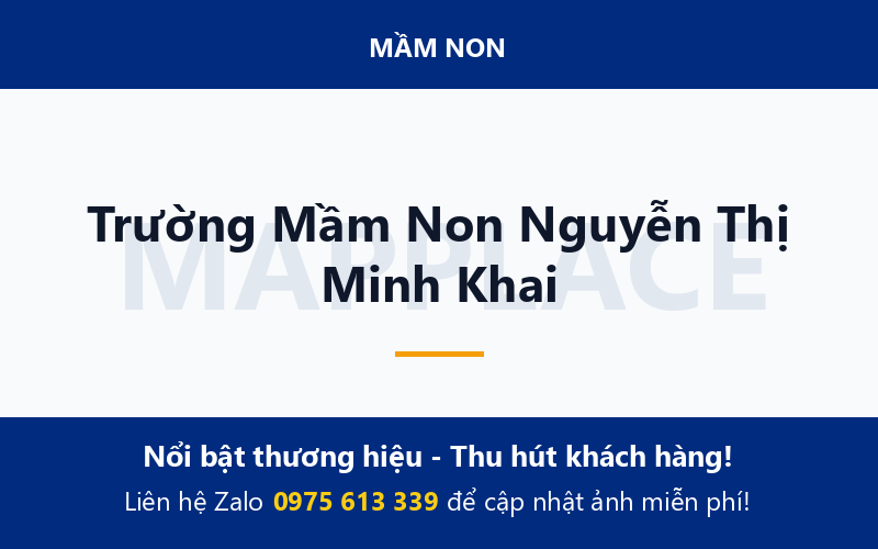 Trường Mầm Non Nguyễn Thị Minh Khai