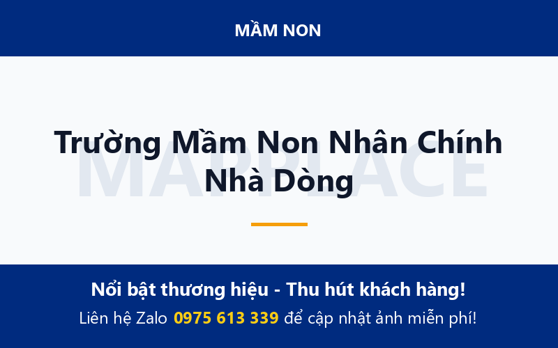 Trường Mầm Non Nhân Chính Nhà Dòng