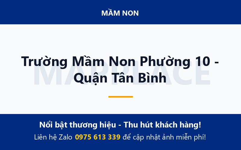 Trường Mầm Non Phường 10 - Quận Tân Bình