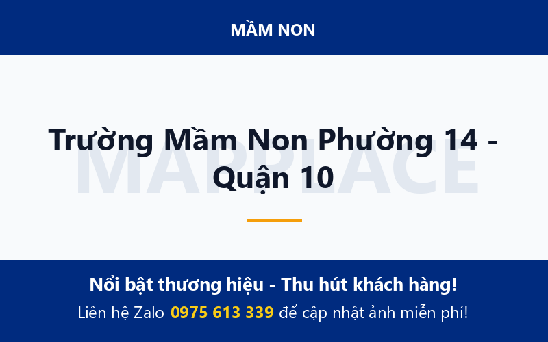 Trường Mầm Non Phường 14 - Quận 10