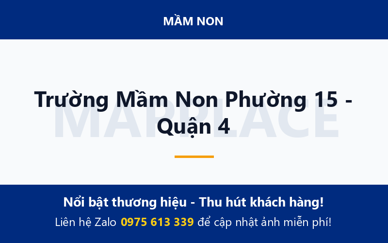 Trường Mầm Non Phường 15 - Quận 4