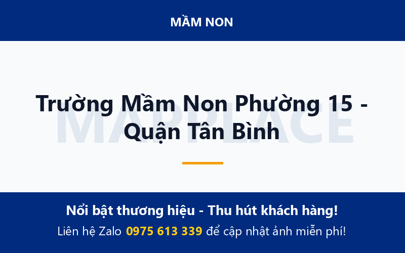 Trường Mầm Non Phường 15 - Quận Tân Bình