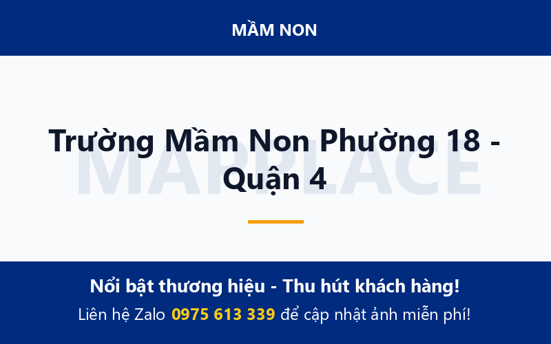 Trường Mầm Non Phường 18 - Quận 4