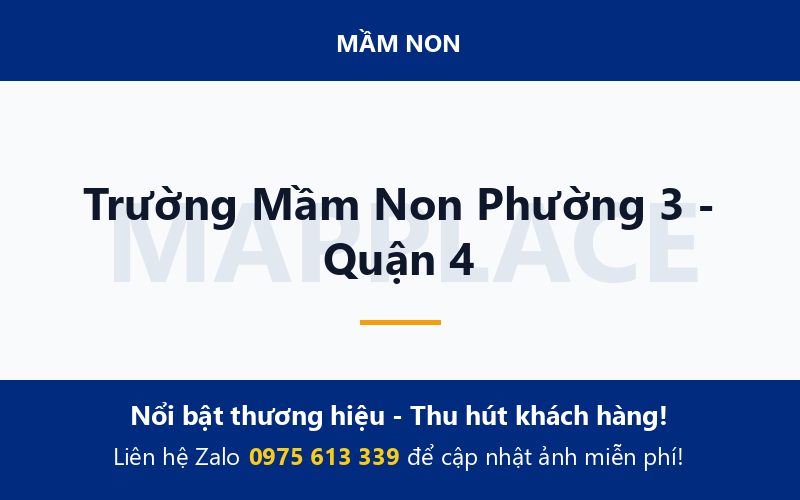 Trường Mầm Non Phường 3 - Quận 4