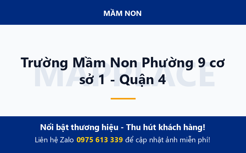 Trường Mầm Non Phường 9 cơ sở 1 - Quận 4