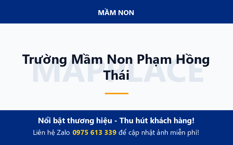 Trường Mầm Non Phạm Hồng Thái