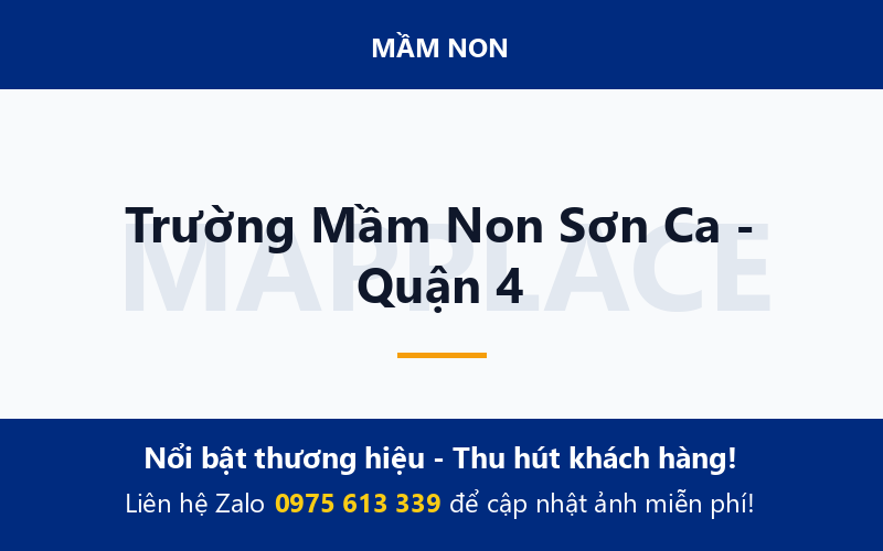 Trường Mầm Non Sơn Ca - Quận 4