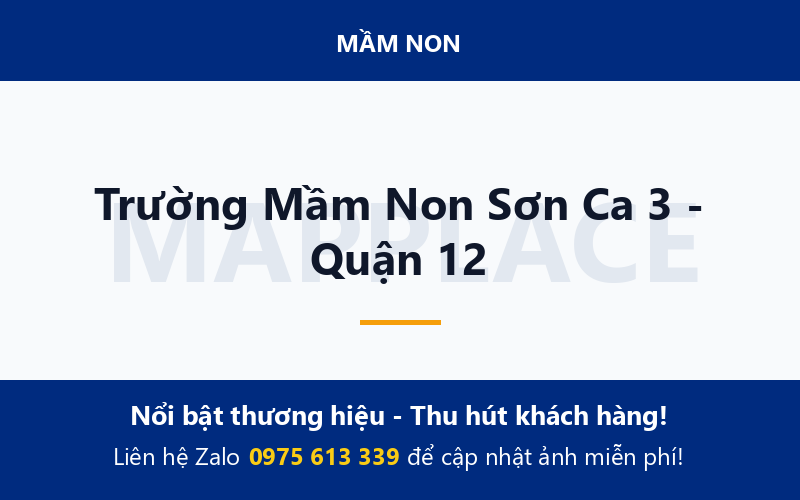 Trường Mầm Non Sơn Ca 3 - Quận 12