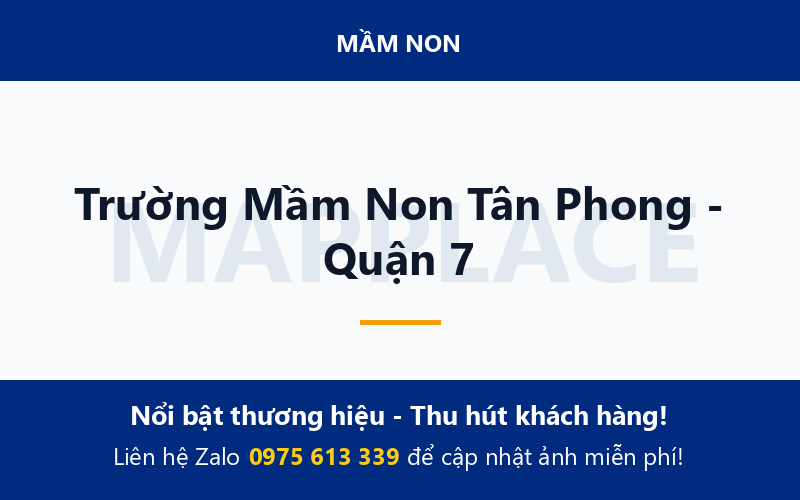 Trường Mầm Non Tân Phong - Quận 7