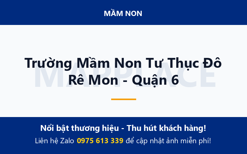 Trường Mầm Non Tư Thục Đô Rê Mon - Quận 6