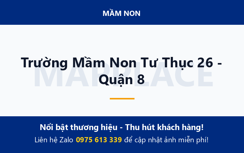 Trường Mầm Non Tư Thục 26 - Quận 8