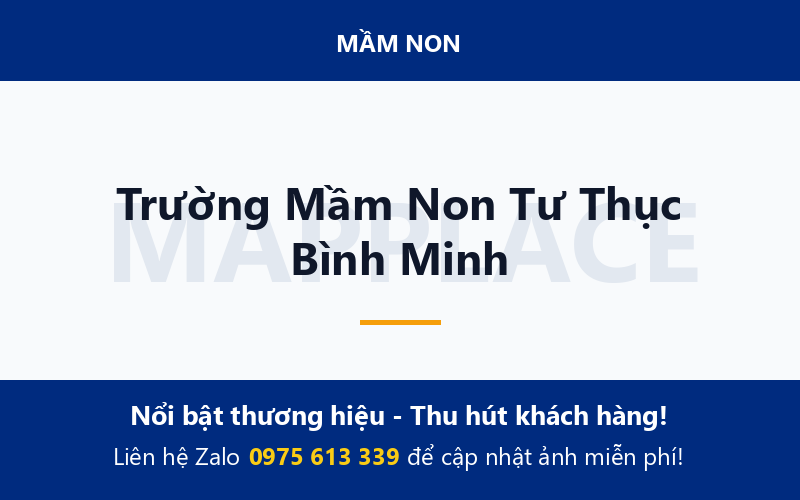 Trường Mầm Non Tư Thục Bình Minh