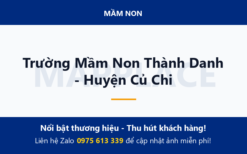 Trường Mầm Non Thành Danh - Huyện Củ Chi