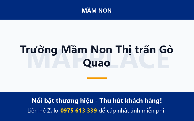Trường Mầm Non Thị trấn Gò Quao