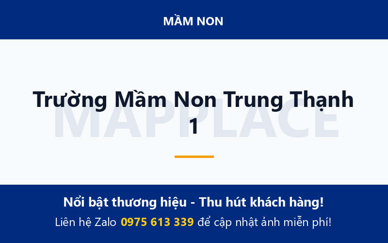 Trường Mầm Non Trung Thạnh 1