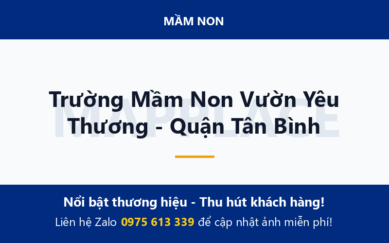 Trường Mầm Non Vườn Yêu Thương - Quận Tân Bình