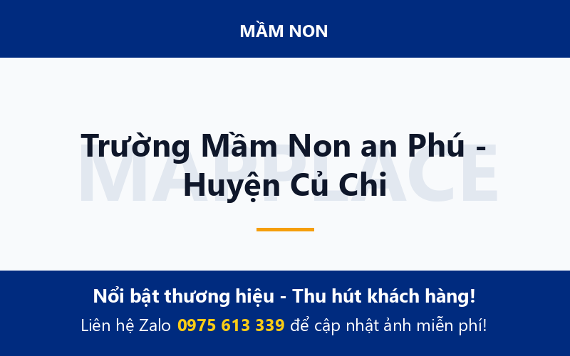 Trường Mầm Non an Phú - Huyện Củ Chi