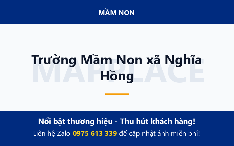 Trường Mầm Non xã Nghĩa Hồng