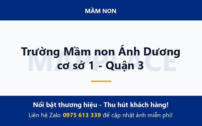 Trường Mầm non Ánh Dương cơ sở 1 - Quận 3