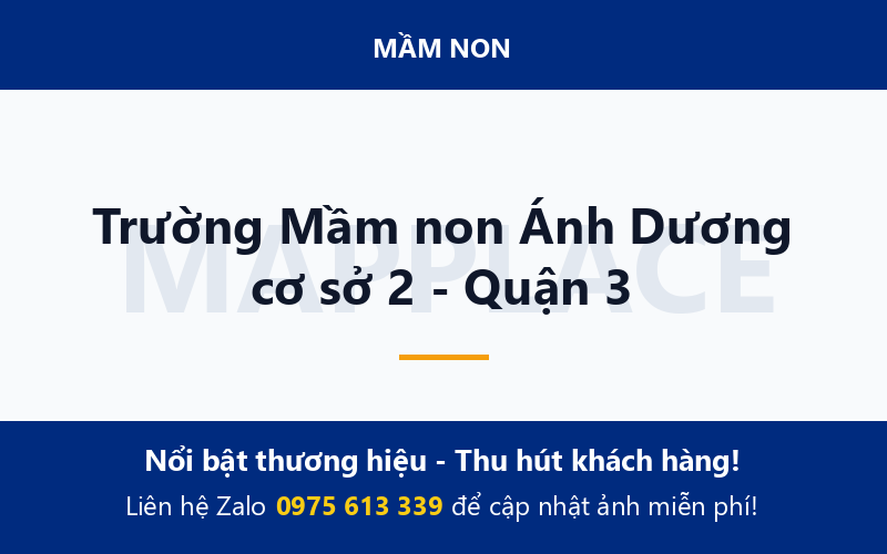 Trường Mầm non Ánh Dương cơ sở 2 - Quận 3