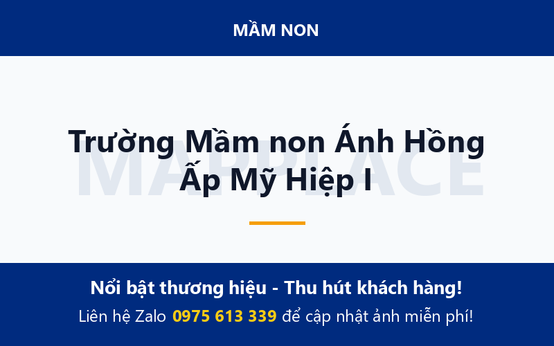 Trường Mầm non Ánh Hồng Ấp Mỹ Hiệp I