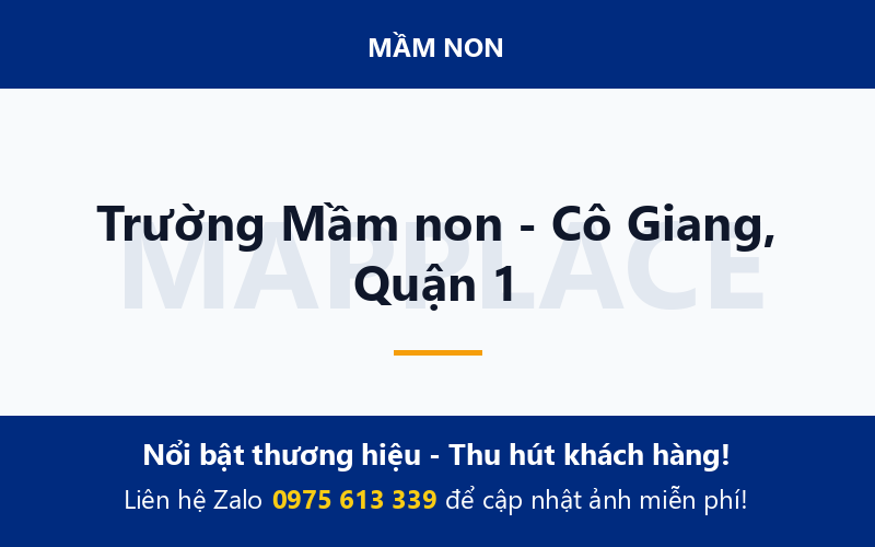 Trường Mầm non - Cô Giang, Quận 1