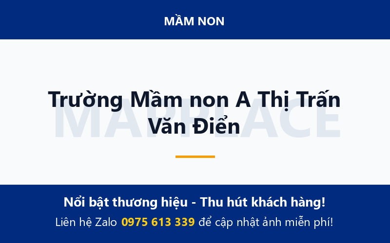 Trường Mầm non A Thị Trấn Văn Điển