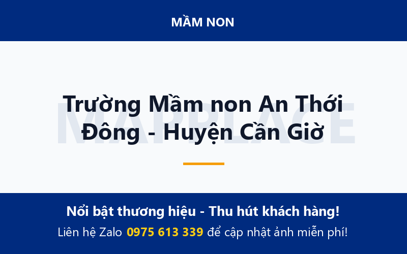 Trường Mầm non An Thới Đông - Huyện Cần Giờ