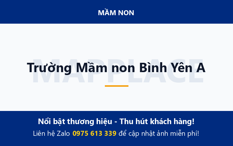 Trường Mầm non Bình Yên A