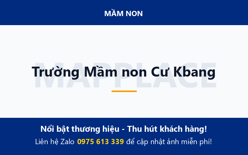 Trường Mầm non Cư Kbang