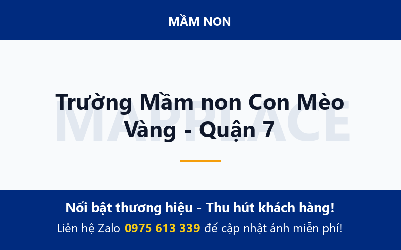 Trường Mầm non Con Mèo Vàng - Quận 7