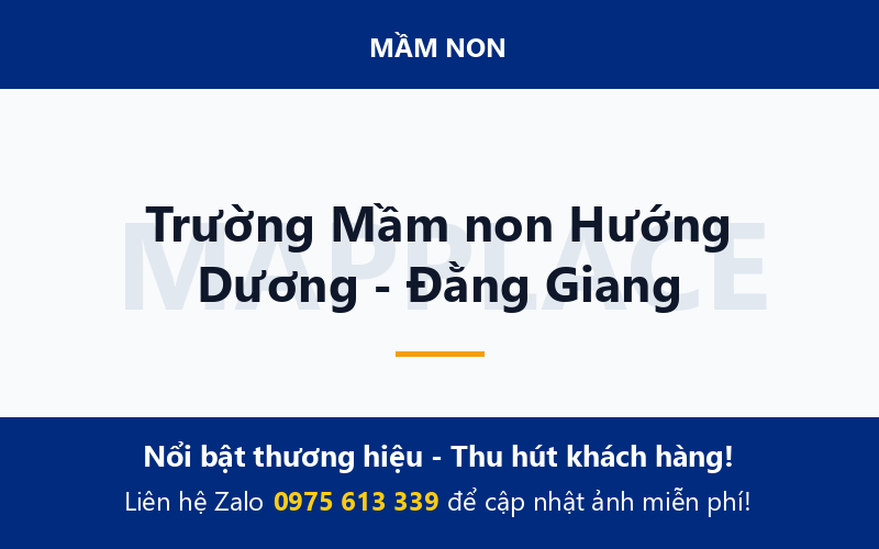 Trường Mầm non Hướng Dương - Đằng Giang