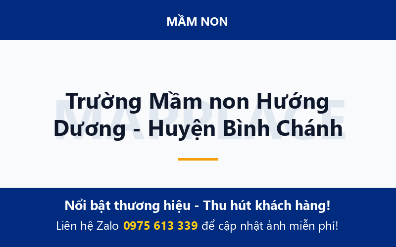 Trường Mầm non Hướng Dương - Huyện Bình Chánh
