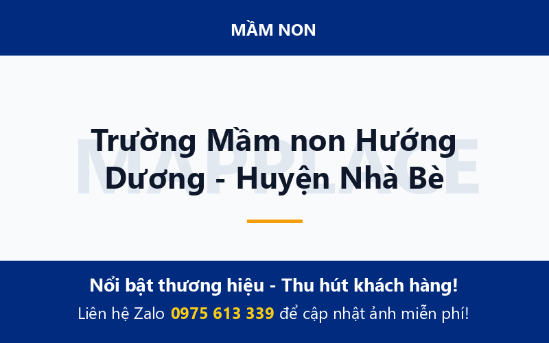 Trường Mầm non Hướng Dương - Huyện Nhà Bè