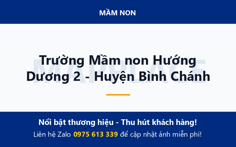 Trường Mầm non Hướng Dương 2 - Huyện Bình Chánh