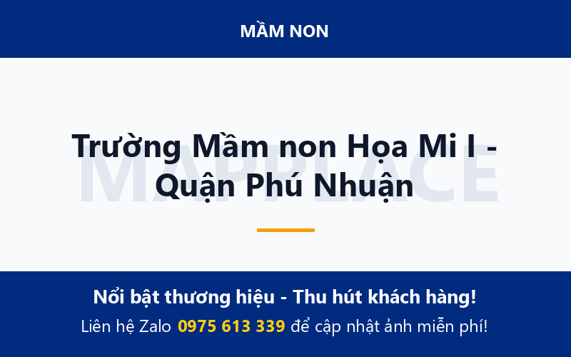 Trường Mầm non Họa Mi I - Quận Phú Nhuận