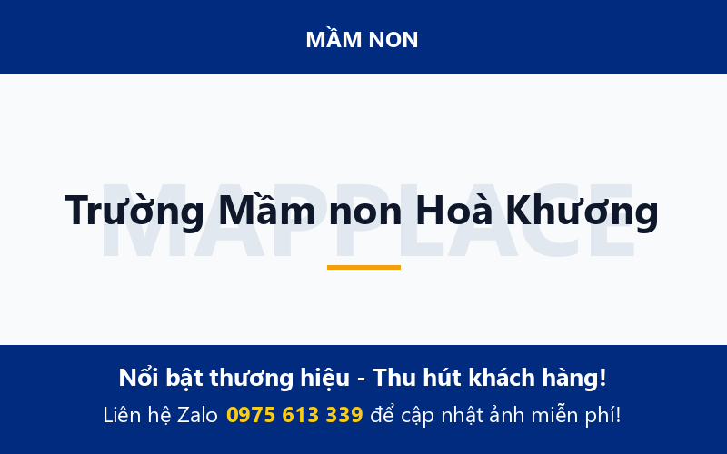 Trường Mầm non Hoà Khương