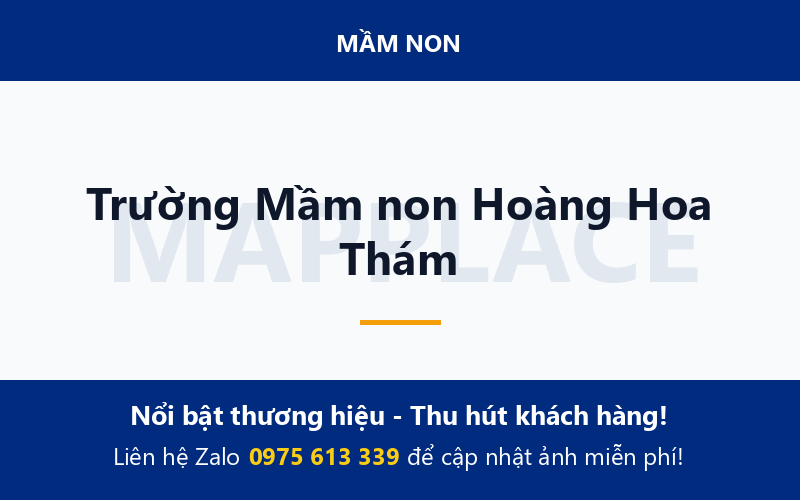Trường Mầm non Hoàng Hoa Thám