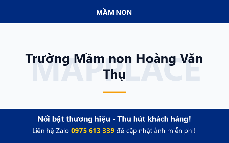 Trường Mầm non Hoàng Văn Thụ