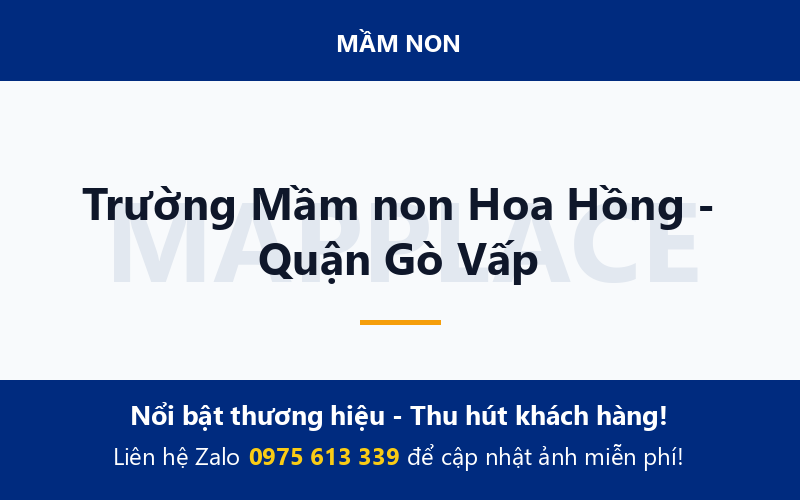 Trường Mầm non Hoa Hồng - Quận Gò Vấp