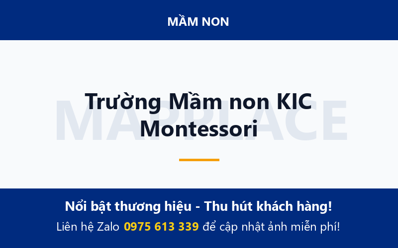 Trường Mầm non KIC Montessori