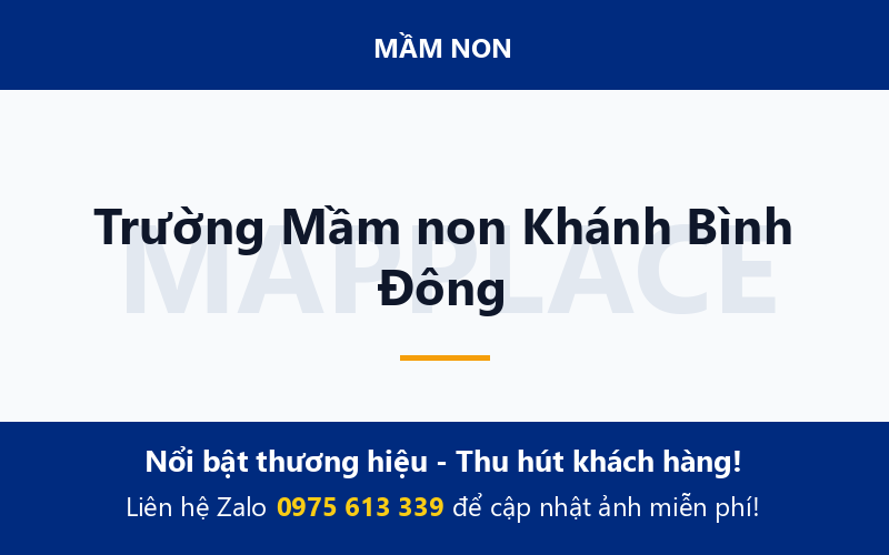 Trường Mầm non Khánh Bình Đông