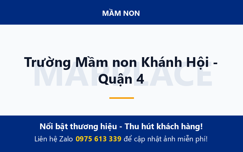 Trường Mầm non Khánh Hội - Quận 4