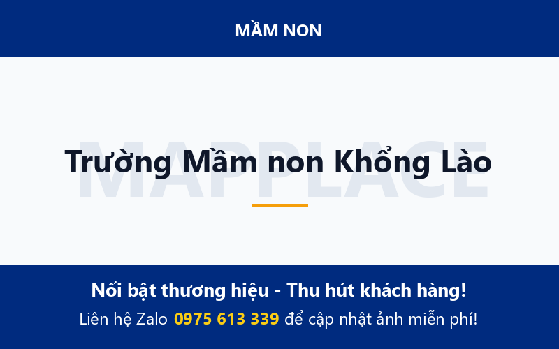 Trường Mầm non Khổng Lào