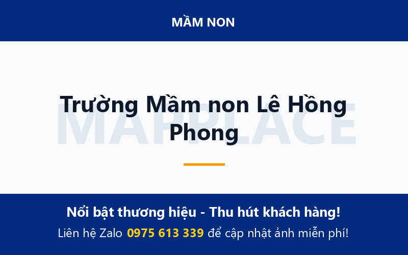 Trường Mầm non Lê Hồng Phong