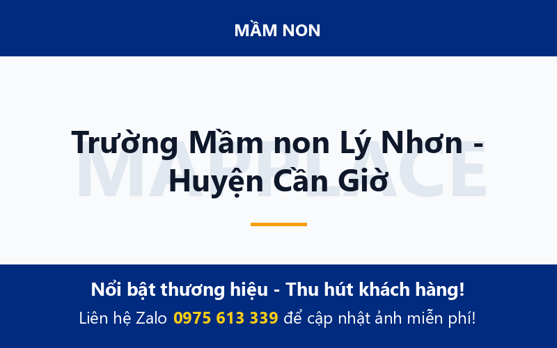 Trường Mầm non Lý Nhơn - Huyện Cần Giờ